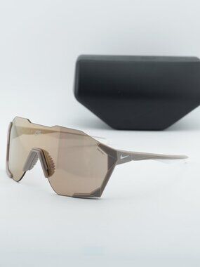 NIKE CHARGED SHIELD IB3518X 009 Shield Sunglasses - Grey / Gold Mirror